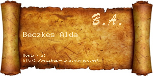 Beczkes Alda névjegykártya
